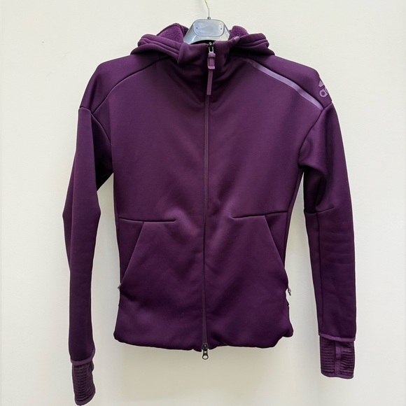 adidas Sweaters - Adidas Deep Purple Full-Zip Hoodie